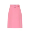 GUCCI BELTED WOOL AND SILK CADY SKIRT,P00399717