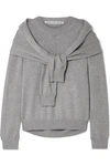 ALEXANDER WANG TIE-FRONT KNITTED SWEATER