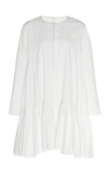 Merlette Martel Long Sleeve Cotton Tunic Dress In White