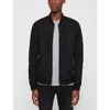 Allsaints Mens Black Bassett Zipped Cotton-blend Bomber Jacket Xxl In Black