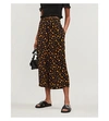 WHISTLES Aster floral-print wide-leg trousers