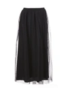 RED VALENTINO REDVALENTINO POINT D'ESPRIT PLEATED MIDI SKIRT