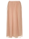 RED VALENTINO RED VALENTINO POINT D'ESPRIT PLEATED MIDI SKIRT