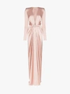 ALEXANDRE VAUTHIER ALEXANDRE VAUTHIER RUCHED BELTED SILK GOWN,193DR111314020385