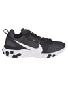 Nike Black & White React Element 55 Sneakers In Black/white