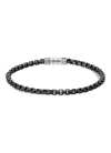 John Hardy Men's Chain Classic Blackened Sterling Silver Box Chain Bracelet In Metallic