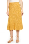 Rails London Print Midi Skirt In Marigold