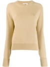 Chloé Cashmere Embroidered Logo Knitted Sweater In Neutrals