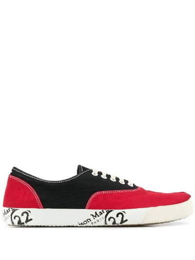 Maison Margiela Low Top Trainers - Red
