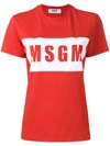 MSGM MSGM BOX LOGO T-SHIRT - RED