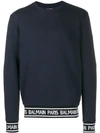 BALMAIN LOGO STRAP SWEATSHIRT