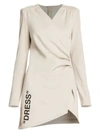 OFF-WHITE Long-Sleeve Wrap Dress