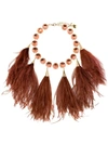 ROSANTICA FEATHER CRYSTAL NECKLACE