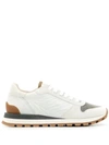 Brunello Cucinelli Multicolor Precious Band Insert Sneakers In White