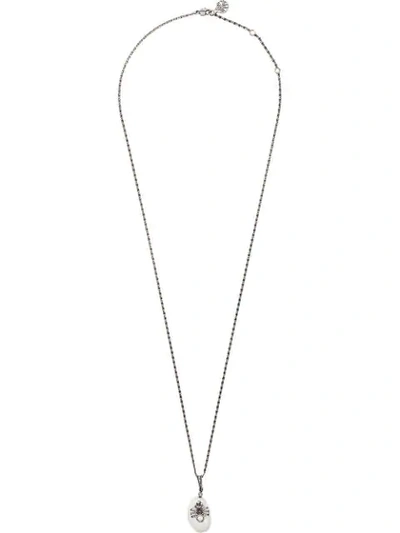Alexander Mcqueen Spider Pendant Necklace - 银色 In Silver