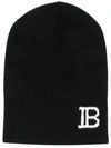 BALMAIN INTARSIA LOGO BEANIE