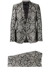 DOLCE & GABBANA FLORAL EMBROIDERED TWO-PIECE SUIT