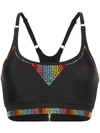 ADAM SELMAN SPORT CRYSTAL-EMBELLISHED SPORTS BRA