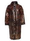 GANNI TIGER-PRINT RAINCOAT,400010877951