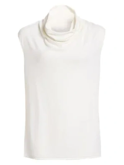 The Row Leila Merino Wool & Cashmere Top In Ivory