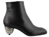 ALEXANDER MCQUEEN ALEXANDER MCQUEEN ANKLE BOOTS WITH HEEL DETAIL,10980180