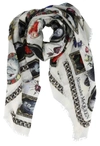 ALEXANDER MCQUEEN ALEXANDER MCQUEEN CAMEO AND CURIOSITIES PRINT SHAWL,10980178