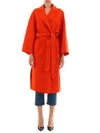 LOEWE OVERSIZE BELTED COAT ORANGE,10978820