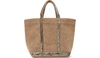 VANESSA BRUNO MEDIUM+ LEATHER CABAS TOTE BAG,0PVE11 V40414 107