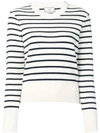 AMI ALEXANDRE MATTIUSSI BUTTON COLLAR STRIPED JUMPER