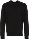 Stone Island Compass Badge Sweatshirt In Black