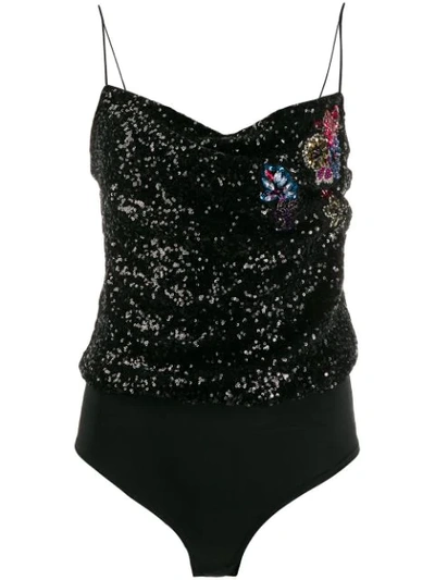 Pinko Sequin Embroidered Tank Top - 黑色 In Black