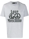 LOVE MOSCHINO LOGO PRINT T-SHIRT