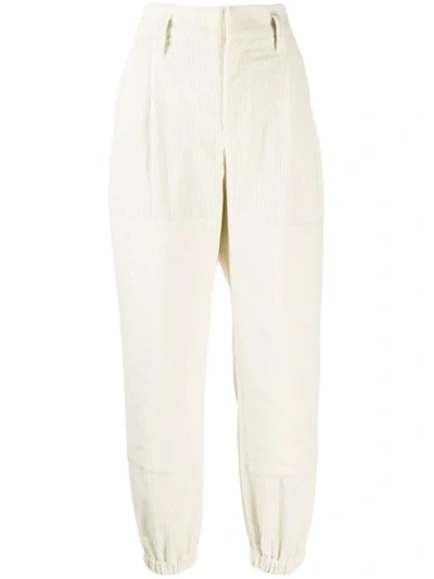 Brunello Cucinelli High-waist Corduroy Trousers - 白色 In White