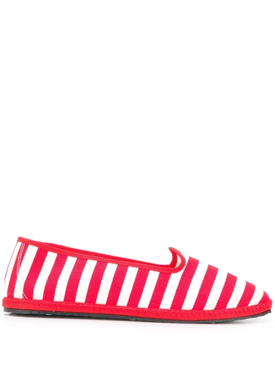 Vibi Venezia Striped Espadrilles In Red