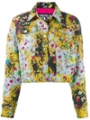 VERSACE JEANS QUILTED FLORAL-PRINT BAROQUE JACKET