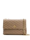 Tory Burch Kira Chevron Quilted Leather Shoulder Bag In Neutrals