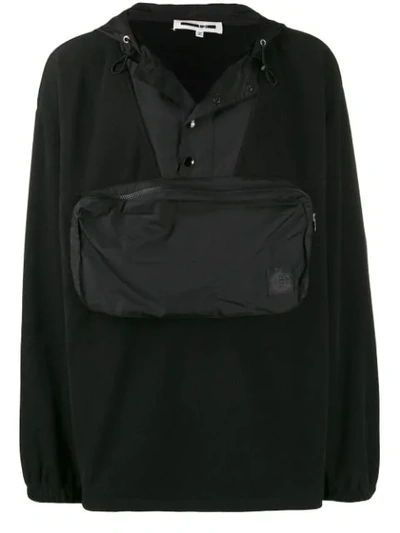 Mcq By Alexander Mcqueen Offspring Pouch Pocket Hoodie In Black