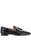 BALLY BALLY EMBOSSED JANELLE LOAFERS - 黑色