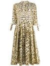 PRADA LEOPARD PRINT SHIRT DRESS