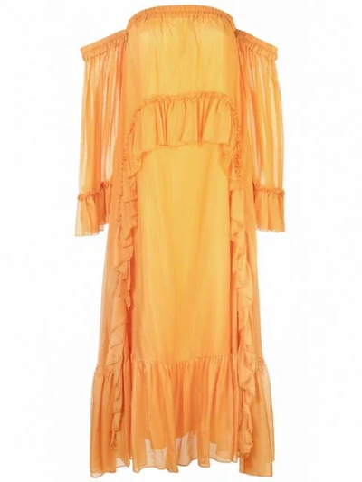 Amur Off-shoulder Ruffled Maxi Dress - 橘色 In Orange