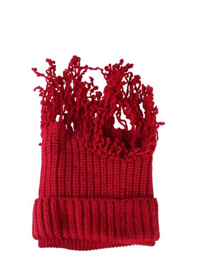 Marni Virgin Wool Knit Beanie In Red