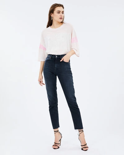 Iro Discreet T-shirt In Cream Pearl/pink