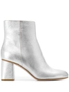 RED VALENTINO RED(V) METALLIC ANKLE BOOTS