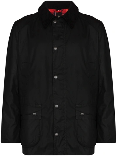 Barbour Black Cotton Ashby Wax Jacket