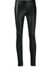 VINCE SLIM FIT LEATHER TROUSERS