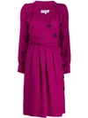 SAINT LAURENT YVES SAINT LAURENT PRE-OWNED 印花直筒连衣裙 - 紫色
