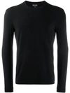 Giorgio Armani Jersey Sweatshirt In Black