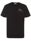 JW ANDERSON JW ANDERSON EMBROIDERED LOGO T-SHIRT - BLACK