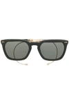 MATSUDA MATSUDA SQUARE SHAPED SUNGLASSES - 黑色