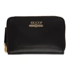 GUCCI BLACK ZIP CARD CASE WALLET